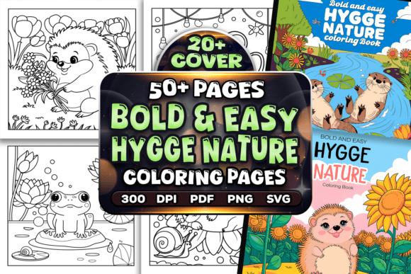 Download Bold Easy Hygge Nature Coloring Pages - Nature Collection