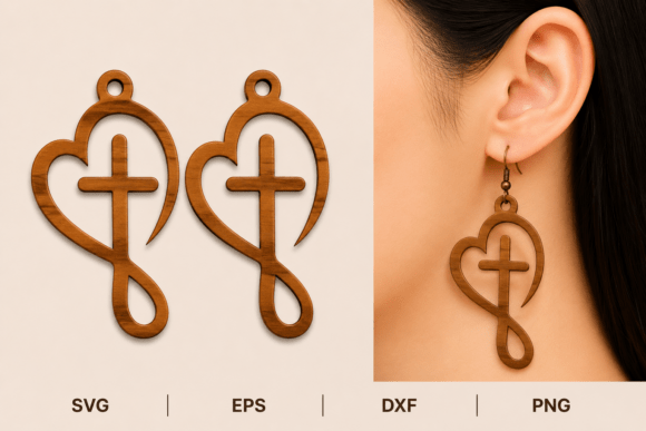 Download Faith Inspired SVG Laser Cut Earrings - Inspired Collection