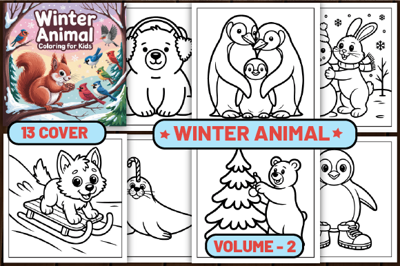 Download 69 Winter Animal Coloring Pages for Kids - Premium Resources