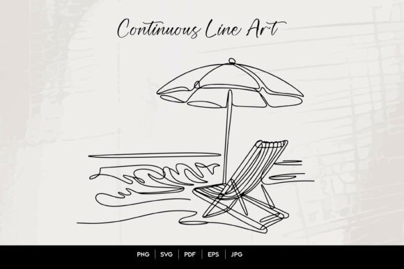 Download Beach Chair Line Art - Beach Collection