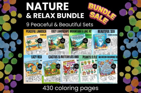 Download Nature &amp; Relax Coloring Bundle - Nature Collection