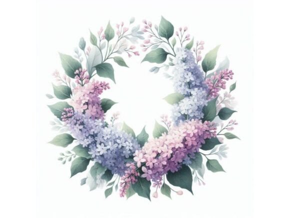 Download Spring-inspired Wreath with Lilacs and L - Inspired Collection