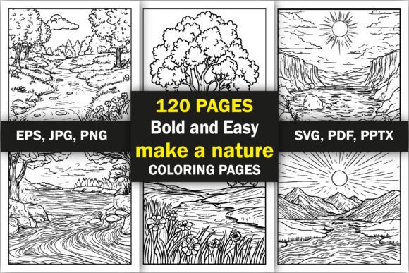 Download Bold Easy Make a Nature Coloring Pages - Nature Collection